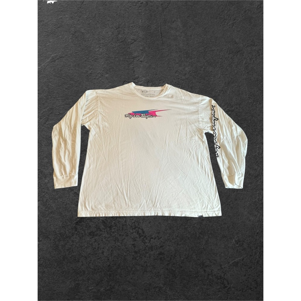 Troy Lee Designs Long Sleeve Shirt Mens 2XL White Graphic Racing Tee